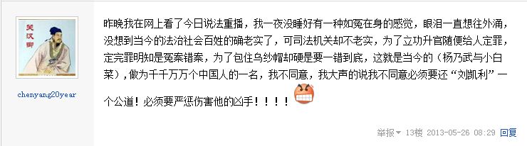 《今日说法》报道辽宁省黑山县刘凯利杀人一案引发网友热议3