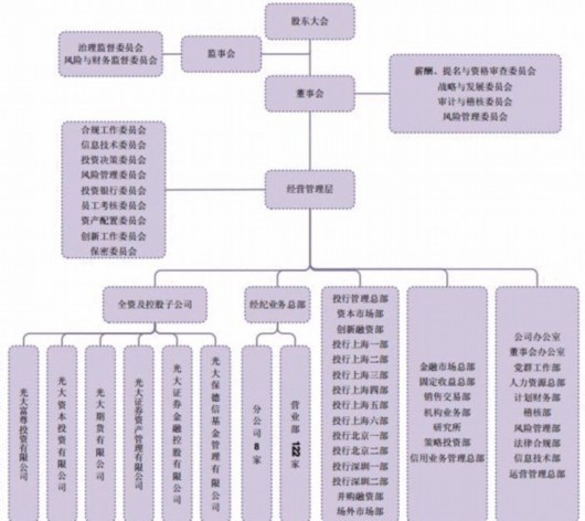 光大证券公司组织结构图